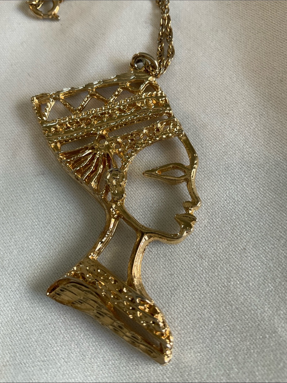 Egyptian Revival Nefertiti Pendant Necklace Designed By Michelle Lynn